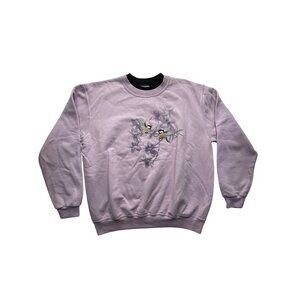 Vintage Morning Sun lavender bird sweater #7172